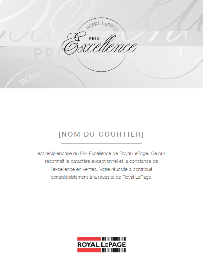 MISE A JOUR ATTESTATION D'EXCELLENCE