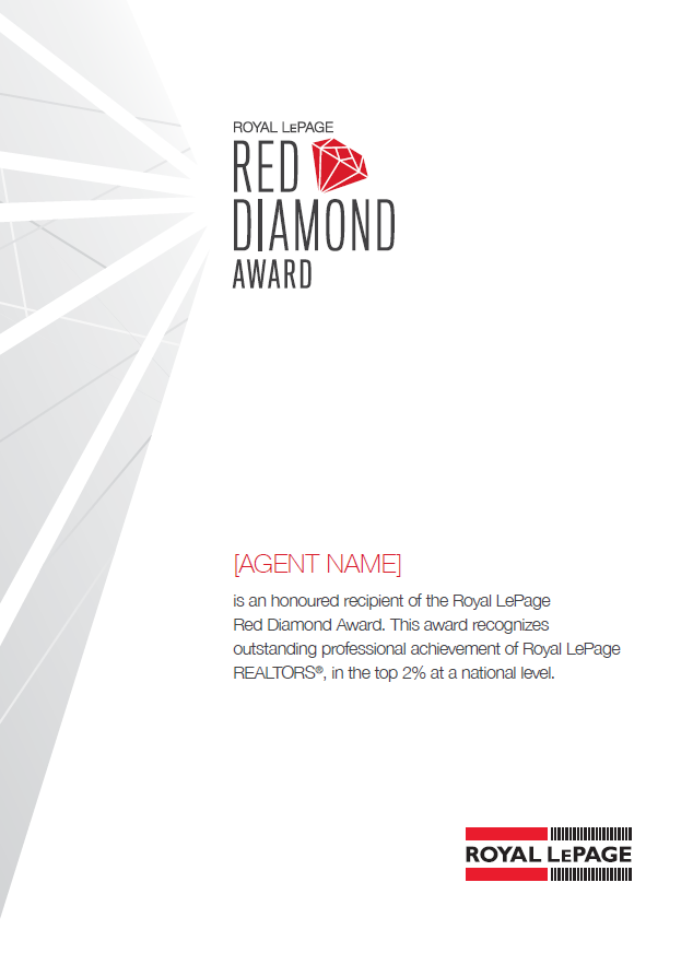 UPDATED CERTIFICATE - RED DIAMOND AWARD